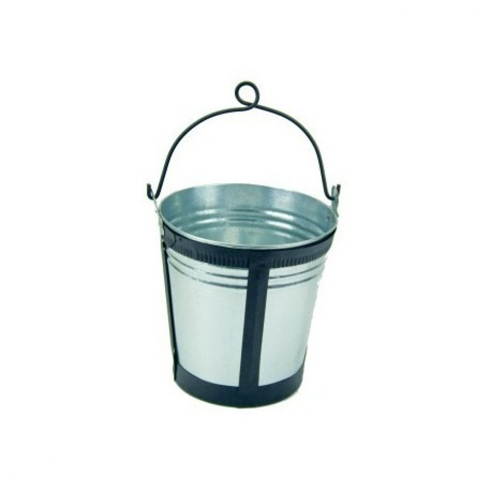 Galeata pentru fantana, cu intaritura, tabla zincata, 10 L